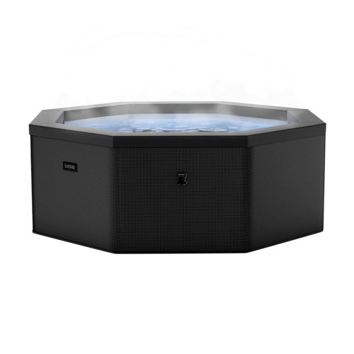 Como Octagon 6 Person Eco Foam Spa, Charcoal Black