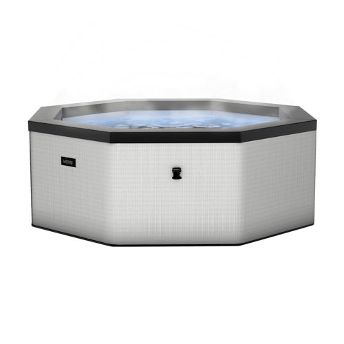 Como Octagon 6 Person Eco Foam Spa, Graphite Gray