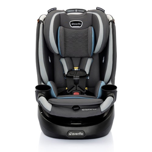 Revolve360 Slim Rotational 2-in-1 Car Seat w/ Quick Clean Cover, Stow Blue