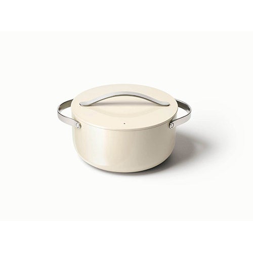 6.5qt Nonstick Ceramic Dutch Oven, Cream