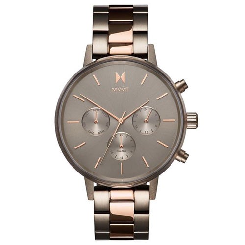 Ladies Nova Orion Titanium & Rose Gold SS Chronograph Watch, Titanium Dial