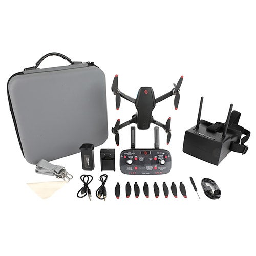 GPS FPV Duo Camera Racing Drone w/ Flight Immersive Goggles