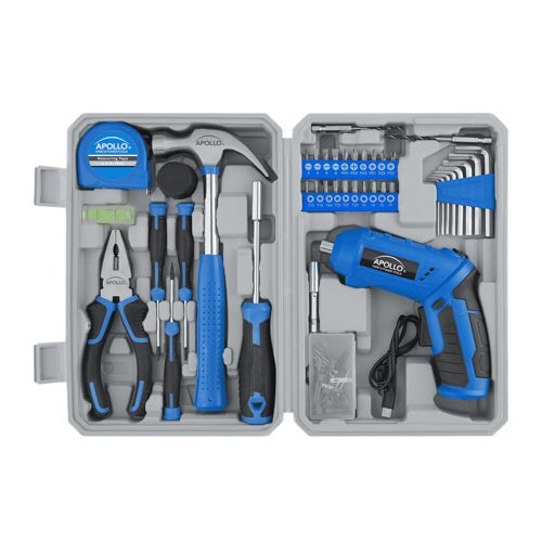 Compact 81pc Tool Set w/ 3.6V Li-Ion Rechargeable USB Cordless Screwdriver