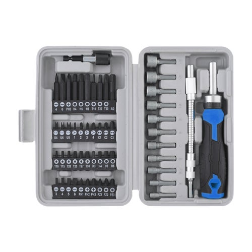 54pc 1/4" Screwdriver & Nut Driver Bit Set - Complete Home Tool Set