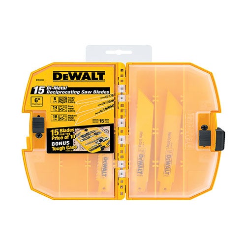15pc Bi-Metal Reciprocating Saw Blade Set