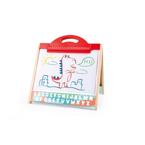 Store & Go Easel Folding Double-Sided Blackboard/Whiteboard, Ages 3+ Years