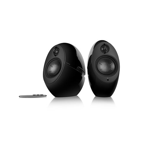 Luna Eclipse E25 2-Way Computer Speakers, Black - Set of 2