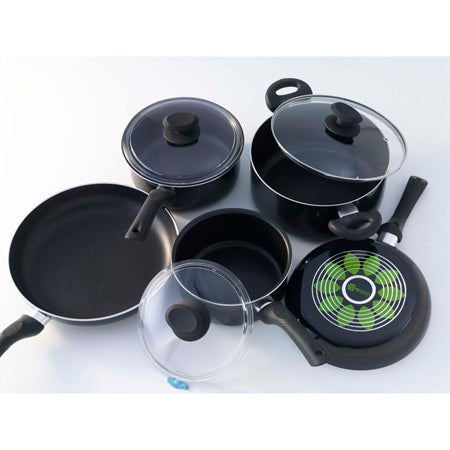 8pc Artistry Nonstick Cookware Set, Black