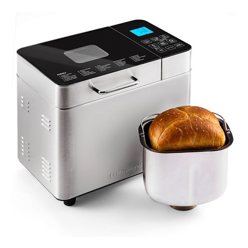 Programmable 2lb Breadmaker w/ Ceramic Pan, Stainless Steel