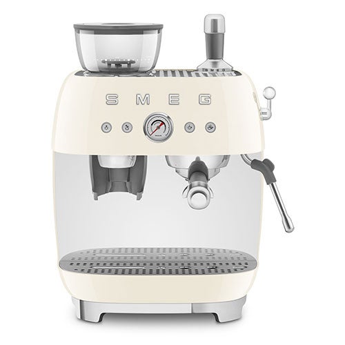 50's Retro-Style Semi-Automatic Espresso Machine, Cream