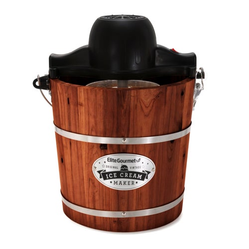 4qt Old Fashioned Electric Ice Cream Maker, Appalachian Walnut
