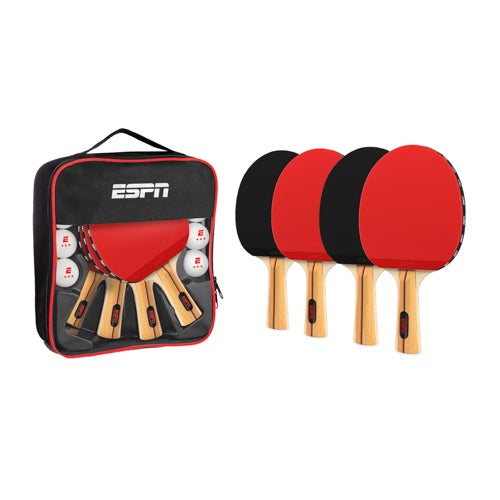 High Performance Ping Pong Paddles, Set of 4 w/ 8 Ping Pong Balls