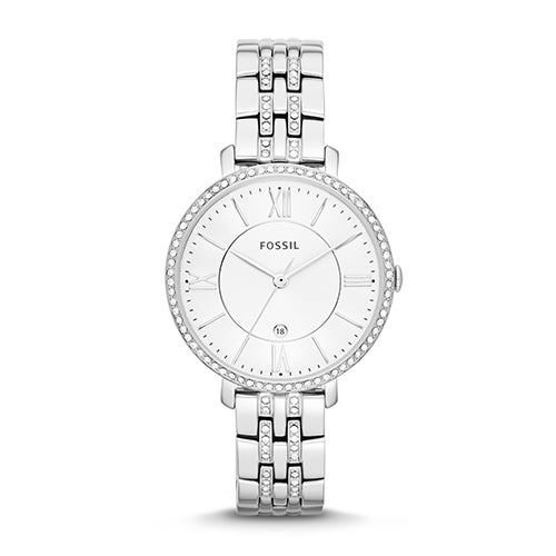Ladies Jacqueline Stainless Steel Watch, Silver Dial