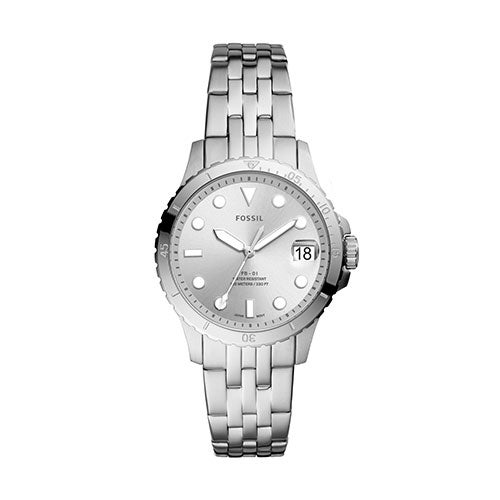 Ladies FB-01 Three Hands Silver-Tone Watch, Silver Dial