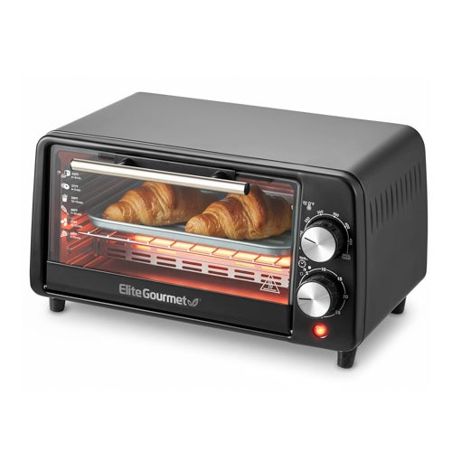 4-Slice 9L Electric Toaster Oven, Black