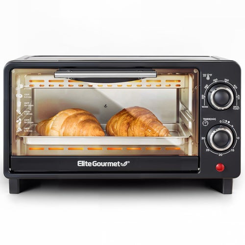 4 Slice Toaster Oven, Black