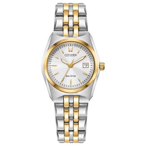 Ladies' Corso Eco-Drive Two-Tone Stainless steel Watch, White Dial