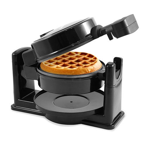 BLACK+DECKER Rotating Waffle Maker with Dual Cooking Plates, Black, WMD200B