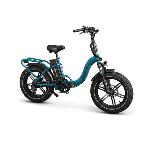 Happy Everywhere Folding Step-Thru Electric Bike, Black