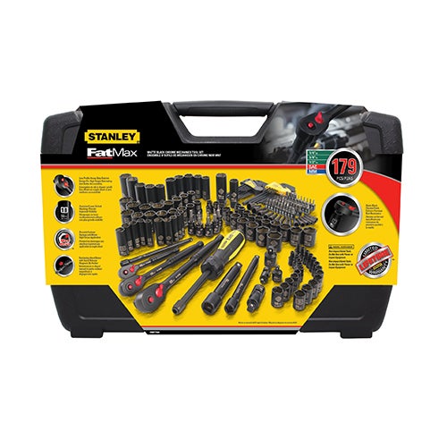 179pc Matte Black Mechanic Socket Set Power Sales