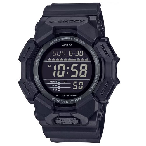 Mens GD010 G-Shock Large LED Digital Watch, Black