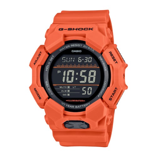 Mens GD010 Large LED Digital Watch, Orange