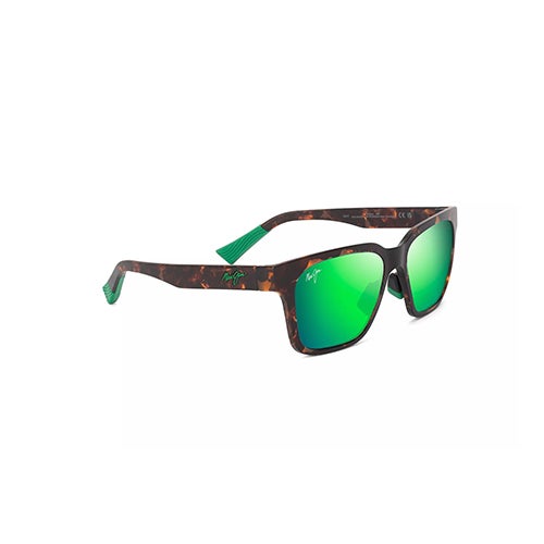 Punikai Polarized Sunglasses, Dark Havana Frame, MAUIGreen Lens