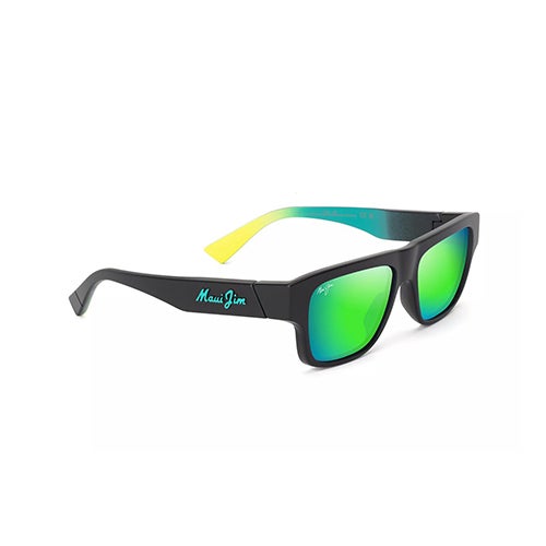 Kokua Polarized Sunglasses, Matte Black Frame, MAUIGreen Lens