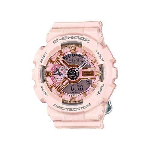 Ladies G-Shock S Series Ana-Digi Baby Pink Resin Watch