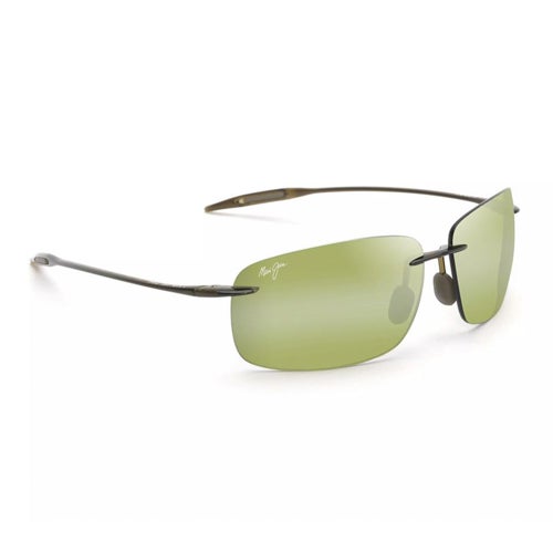 Breakwall Polarized Sunglasses, Shiny Khaki Green Frame, Maui HT Lens