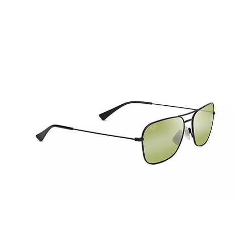 Na'auao Polarized Sunglasses, Matte Black Frame, Maui HT Lens