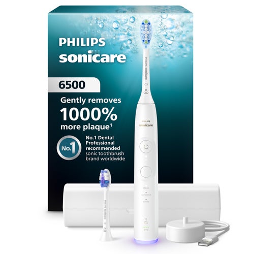 Series 6500 Electric Rechargeable Toothbrush, White