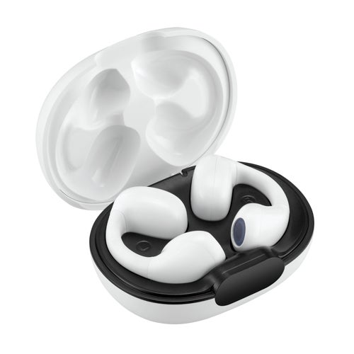 Truly Wireless Open Ear Clip Earbuds w/ Charging Case, White