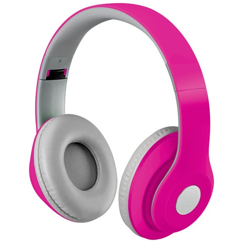 Bluetooth Wireless Headphones w/ Built-in Microphone, Matte Pink