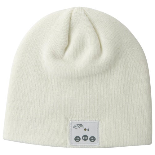 Bluetooth Knit Cap w/ Built-in Speakers and Mic, White