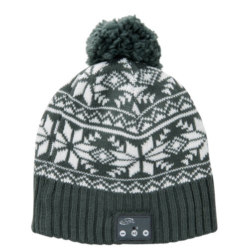 Bluetooth Wireless Music Beanie  w/ Built-in Speakers and Mic, Gray