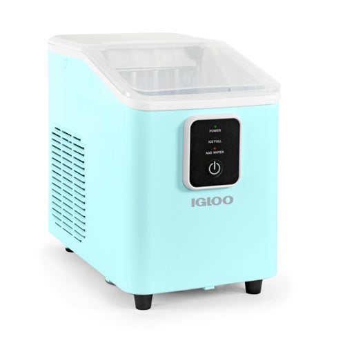 26lb Self-Cleaning Portable Countertop Ice Maker, Aqua