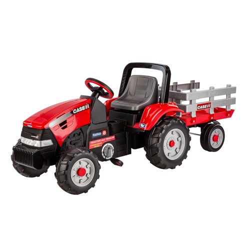 Case IH Tractor and Trailer Pedal Powered Ride-On, Red