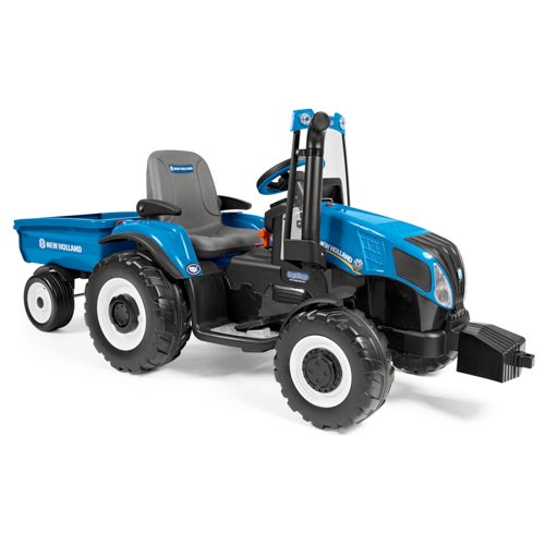 New Holland T3 Tractor & Trailer 12V Ride-On, Blue
