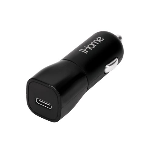 Car Charger + Type-C to Lightning Durastrain Cable, Black