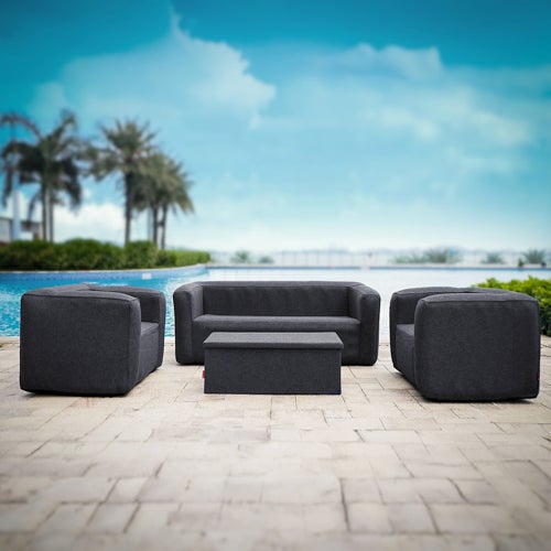 4pc Inflatable Furniture Set, Flint Gray