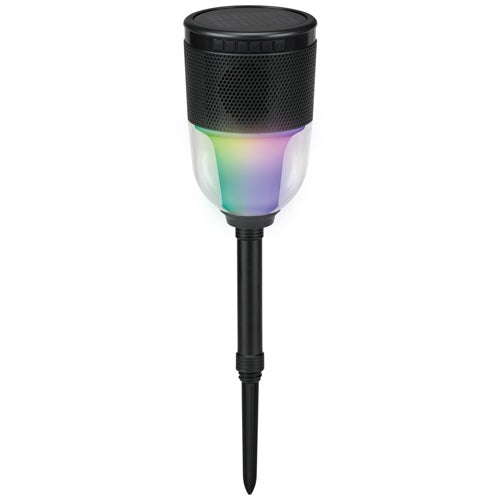 GardenLite Waterproof Bluetooth Speaker w/ Removable Stake & LED Lights