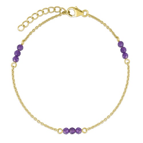Amethyst Station Bracelet