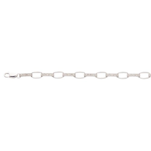 Sterling Silver Diamond Bracelet