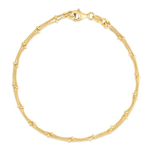 Double Saturn Chain Bracelet