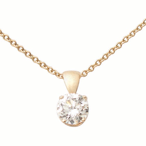 14k Yellow Gold Diamond Necklace, .15ct