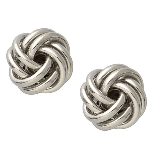 Sterling silver love discount knot earrings