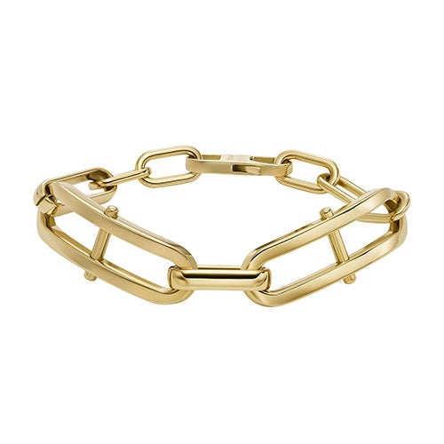 Heritage D-Link Gold-Tone Stainless Steel Chain Bracelet