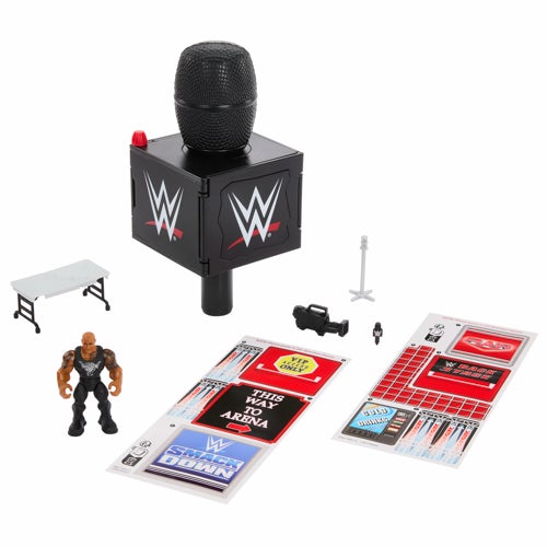 WWE Final Boss Microphone Playset w/ The Rock Action Figure, Ages 6+ Years