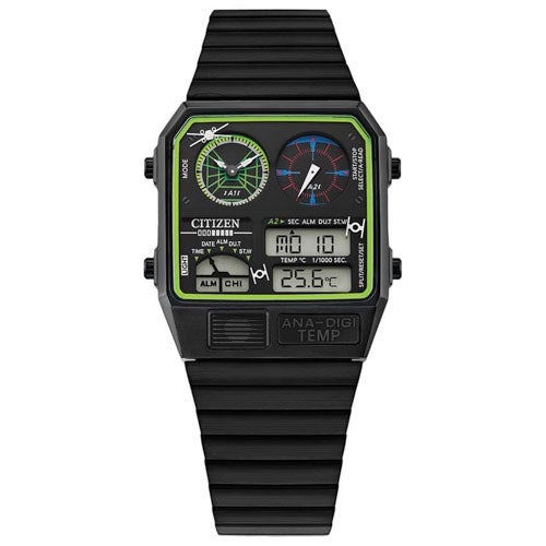 Mens Quartz Star Wars Trench Run Stainless Steel Watch, Black Dial